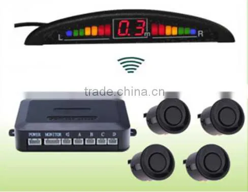 PS1019 Wireless Car Parking Sensor Reverse Auto Parking Radar System LED Display 4 sensors