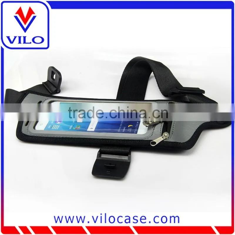 one pocket lycra running belt with PVC window