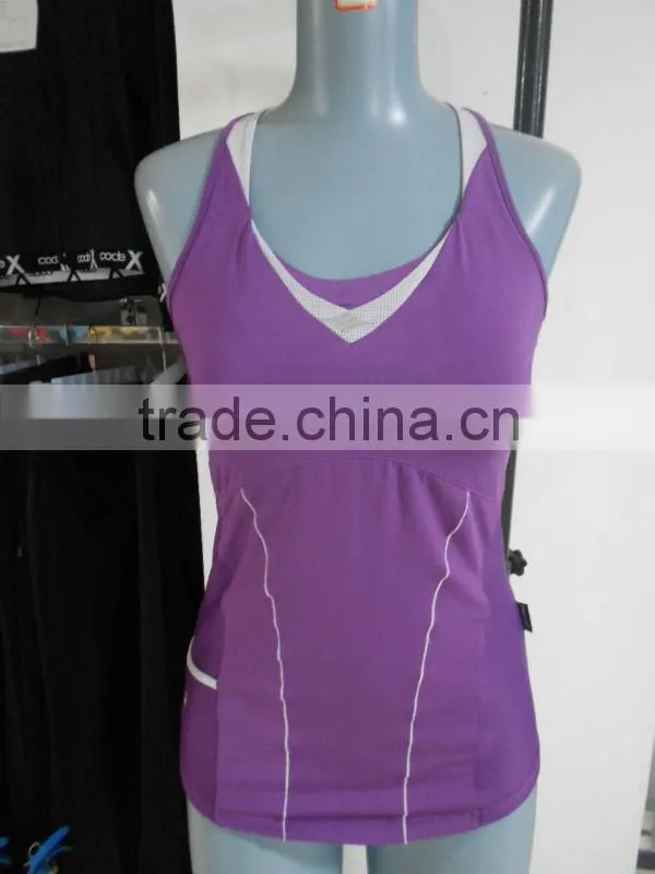 Ladies' sports bra top with supplex lycra fabric