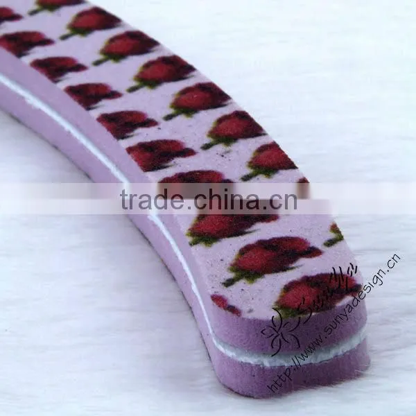 Moon shape emery board nail file