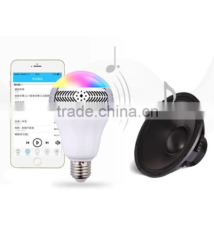 Bluetooth Smart RGBW LED Light Bulb Speaker