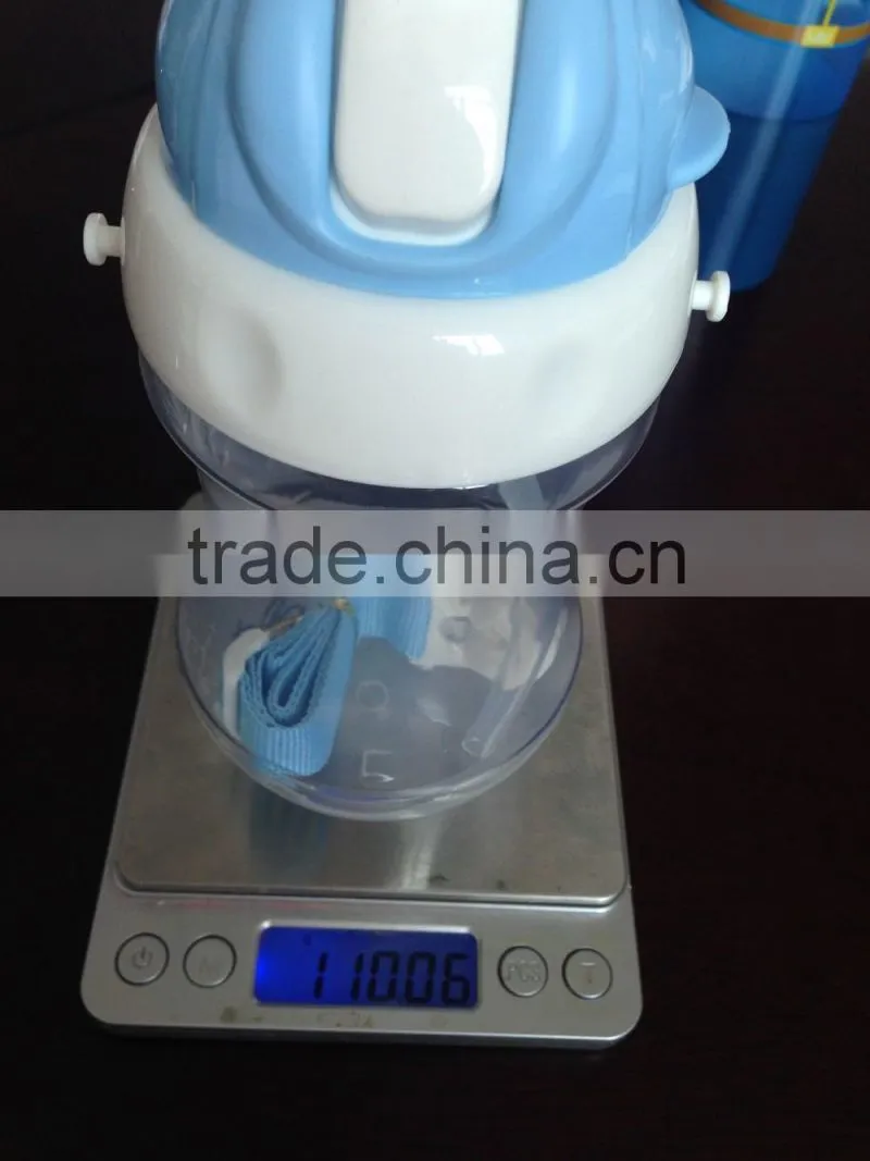 BPA free water drinking bottle for kids with sippy and ribbon