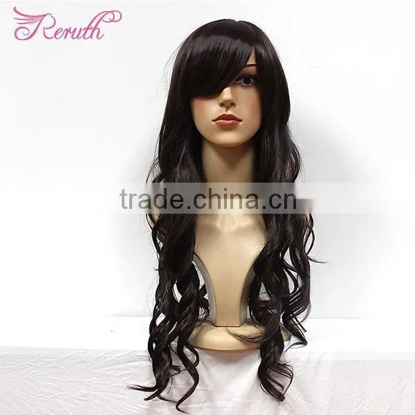 high quality factory price red human hair wig
