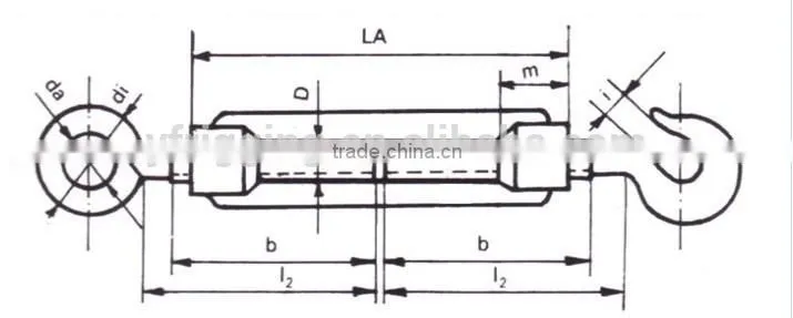 Din1480 Turnbuckle With HE Type