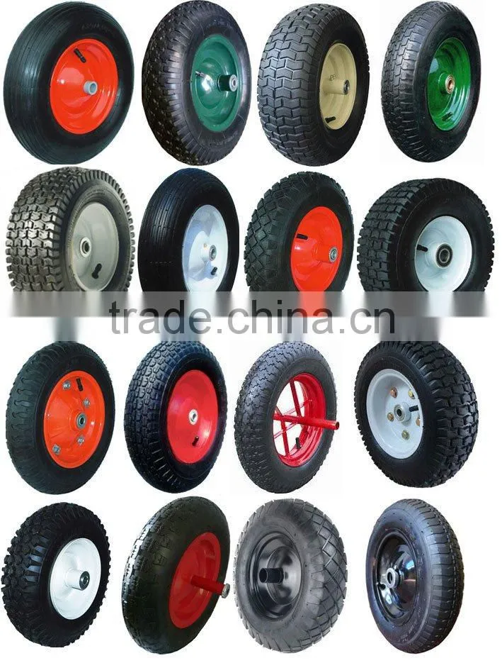 wheelbarrow solid tire with metal rim