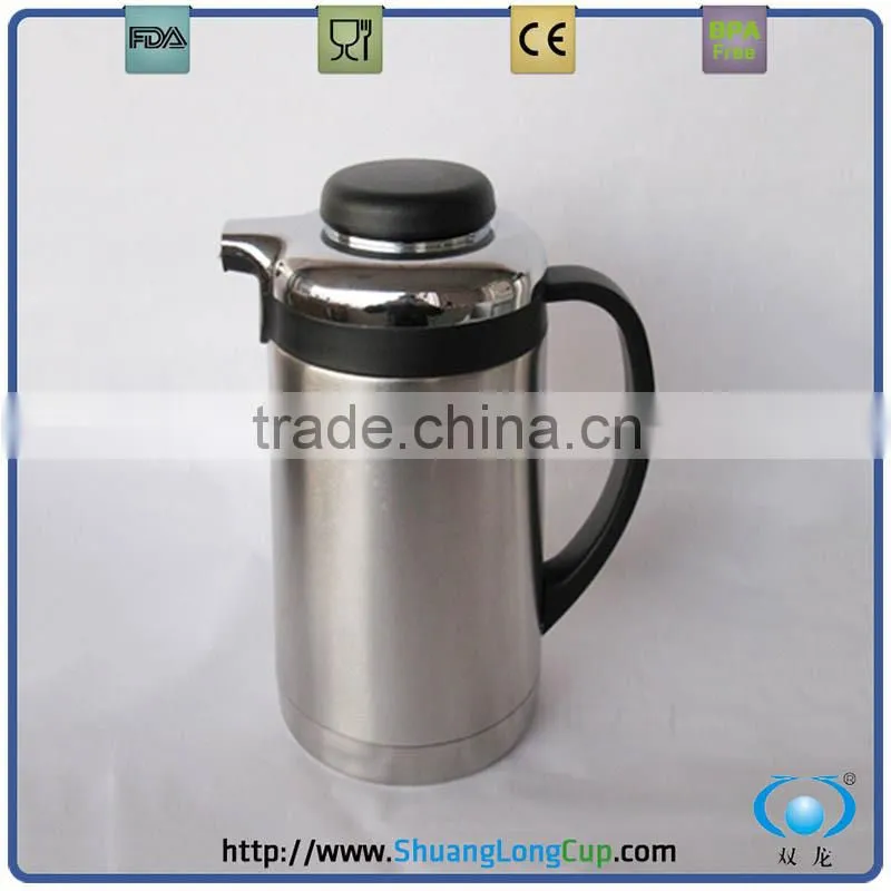 Modern design double wall stainless steel coffee pot