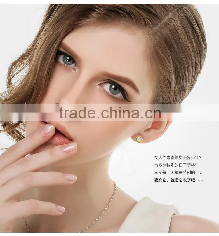 gold earring jewery 2015 new stone Fashion Women's Earrings2 gram gold beautiful designed earrings