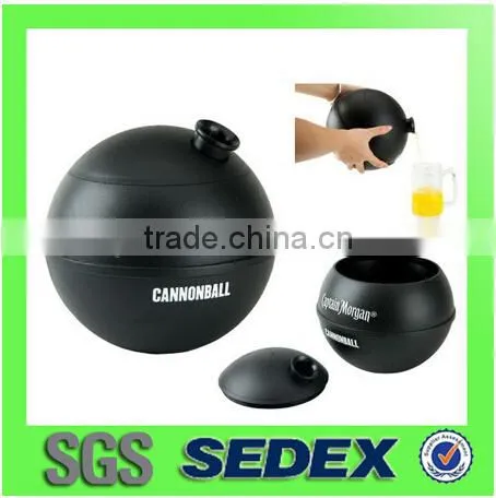 Eco-friendly plastic bomb shape container for beer or drink