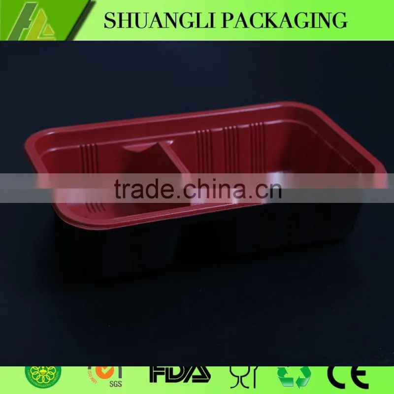 2 Compartments plastic food container for sale