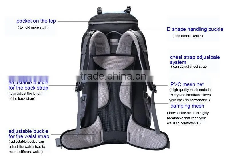 Factory supply waterproof hiking backpack hiking camping backpacks