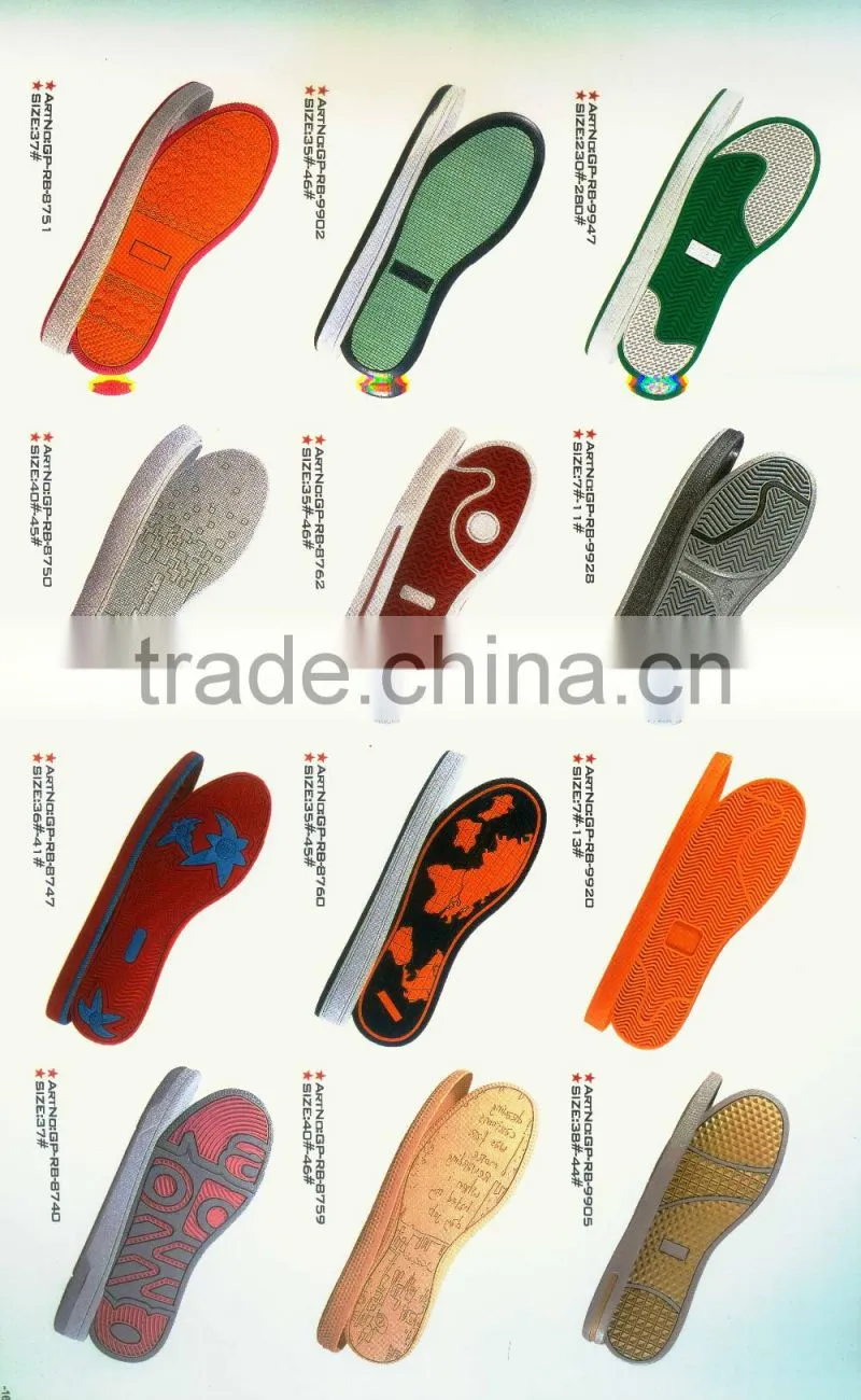 new design hiking leisure fashion pattern rubber and eva sole second hand mold