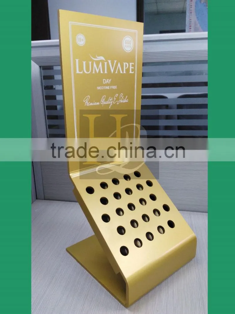 gold color acrylic makeup lipstick display/custom cosmetic lip gloss stand holder