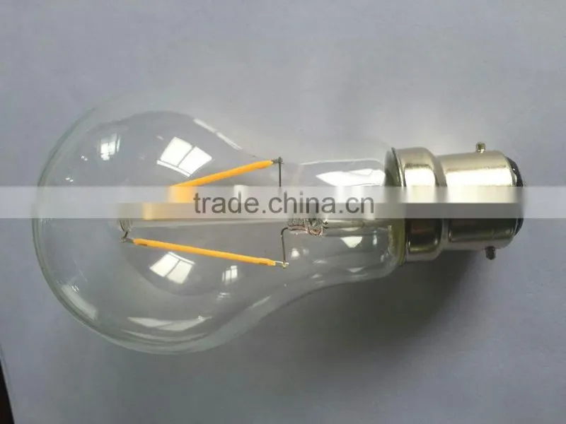 2015 new TUV CE ROHS 85-265V filament led bulb 4W B22 led filament bulb B22