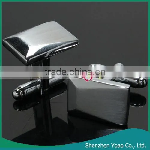 Fashion Elegant Enamel Men's Accessories Set Tie Clip Cufflink Set Brushed Silver 6
