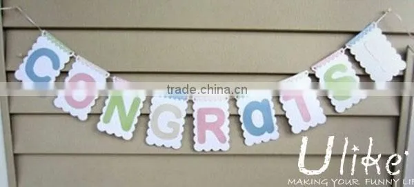 welcomed memorable party paper party jointed banner hanging paper banner china home decor wholesale