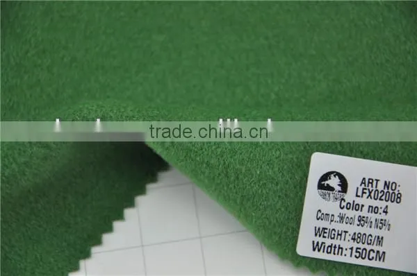 Hot sell high quality wool nylon blend woolen green fleece fabric for coats