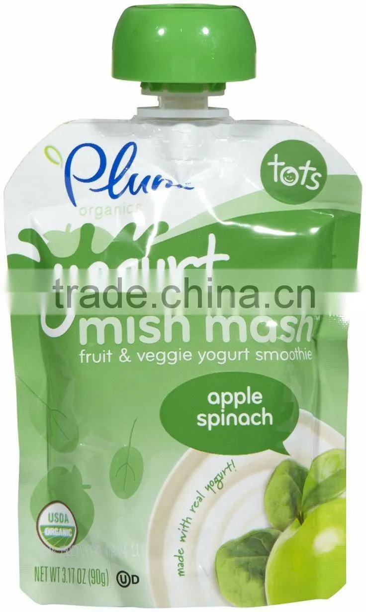 stand up aluminum laminated foil laminated multiple layer liquid pouch with spout