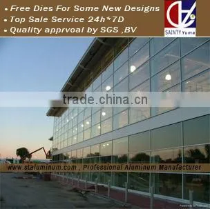 Aluminum Curtain Wall Profile With Invisible Frame