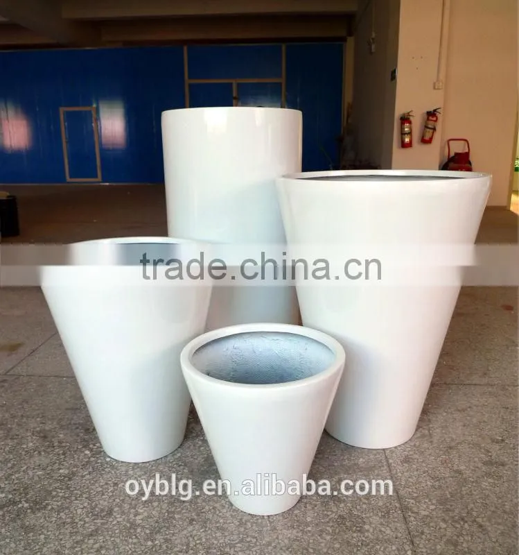 decorative fiberglass planter garden flowerpot