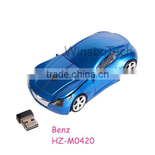 Chistmas promotional gift latest cordless computer car shaped mouse