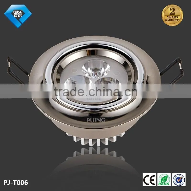 3w golden silver Round led ceiling light made in China