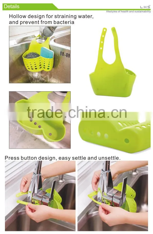 New design faucet hanging PVC kitchen sponge holder