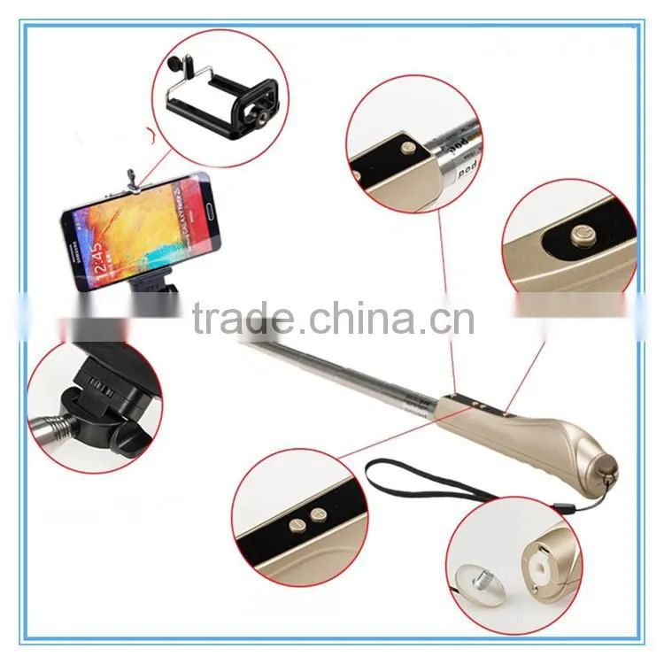 2015 newset custom selfie stick Wireless Self Camera Monopod,Wireless Self Timer zoom extendable monopod