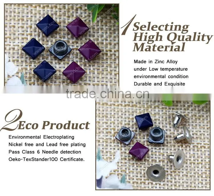 Square Shape Jean Rivet and Studs Custom Shoes Rivet for Garment