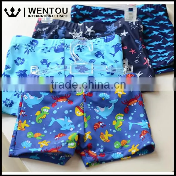 Hot Sale Cheap High Quality Tie Lattice Multicolor Cute Baby Boy Swim Trunks