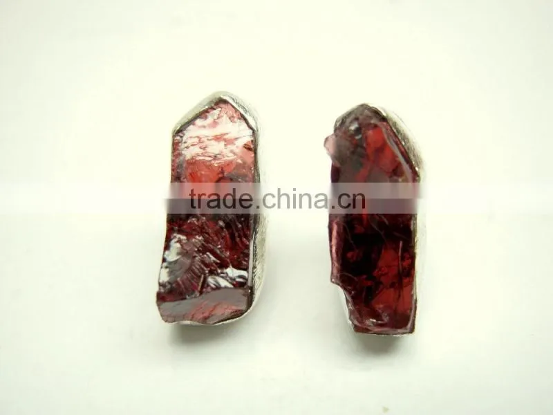 Tanzanite Raw Gemstone Stud 925 Sterling Silver Earring Jewelry, Rough Gemstone Stud Earring, Designer Gemstone Jewelry