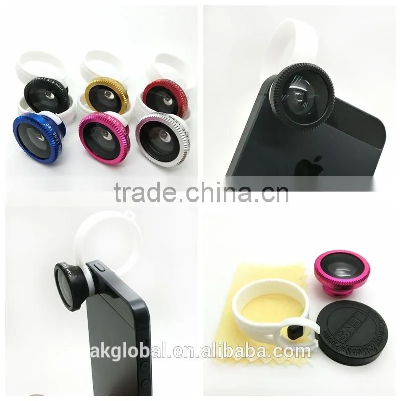 Universal clip 180 degree fisheye lens for most cellphone mini camera lens for samsung galaxy s4