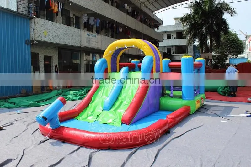 backyard inflatable bouncer water slide with pool