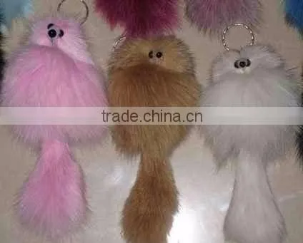 2016 lovely fox bird keychain