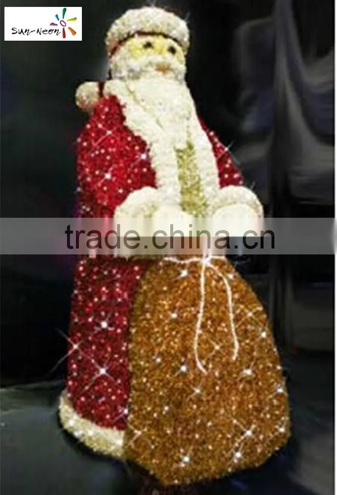 Holiday time fat christmas santa smart christmas moving santa with CE RoSH outdoor christmas santa