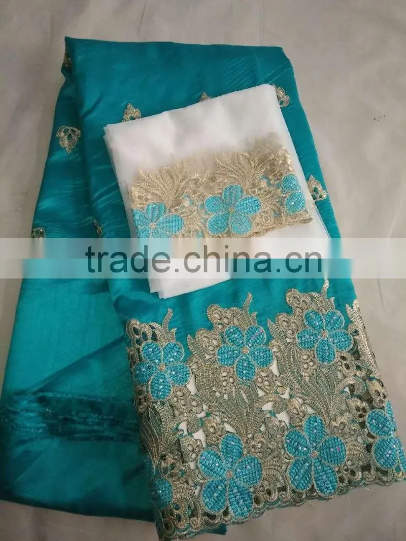 Raw Silk Embroidered Georges with blouse
