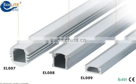 2016 Frosted PC cover recessed Linear LED aluminium profile for led strips lighting project