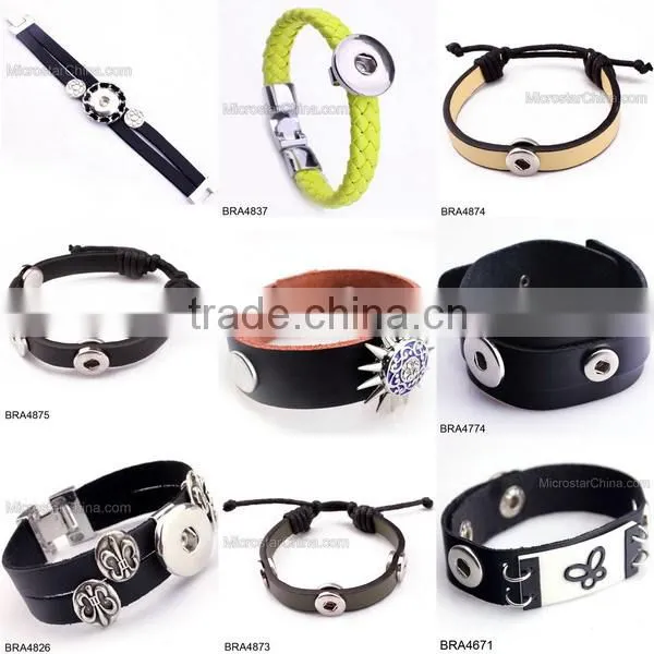 Rose gold snap button jewelry cuff bangles bracelets