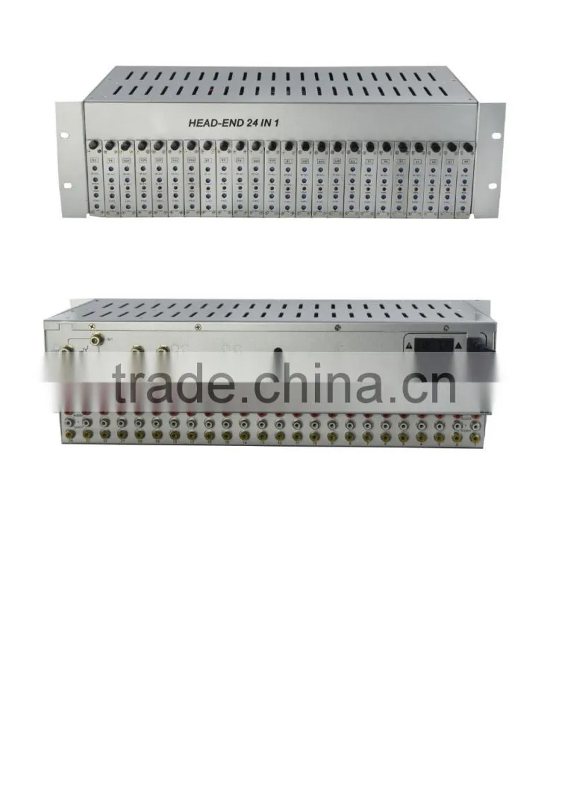 CATV RF Modulators 24 Fixed Channels in 1 Chasis Rack Modulator