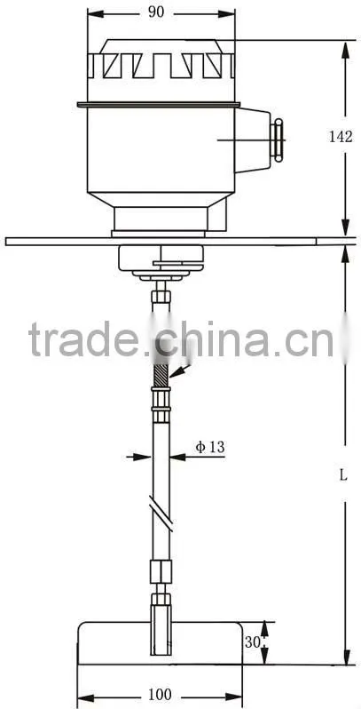 Rotating extentable level switch