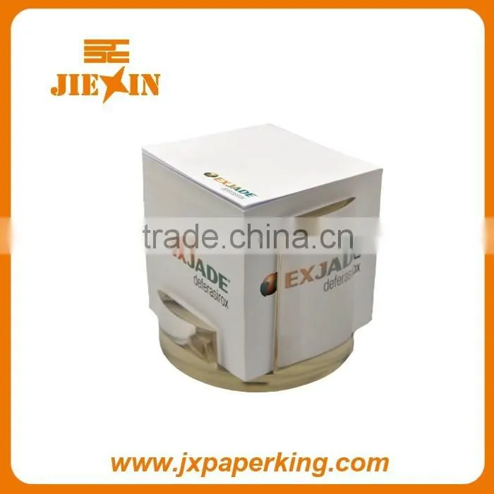 Promotional sticky memo cube with blister card