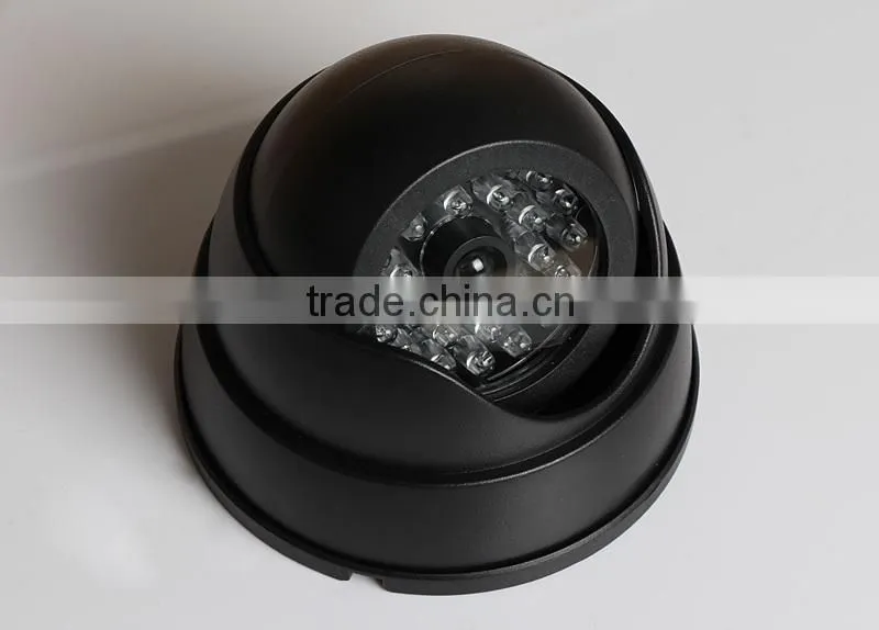 Black Fake Dummy Camera Security Camera with LED Flashing Lights for Property Security Use