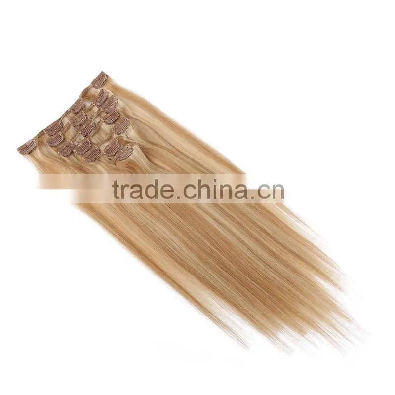 soft hair last long time accept small order clip in human hair extensions