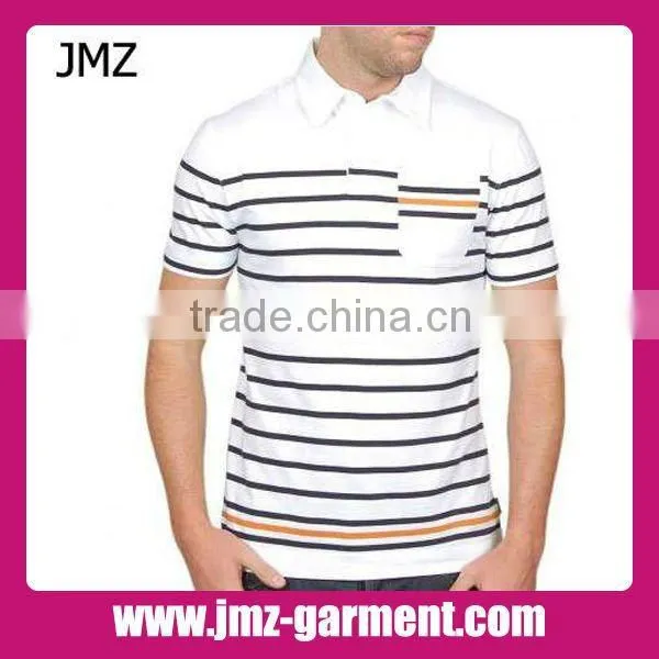 Pocket design 100% jersey cotton polo t shirt for men