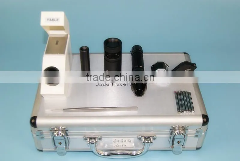 Portable Gem Testing Toolkit and Jade testing suit with 8 identifying instruments