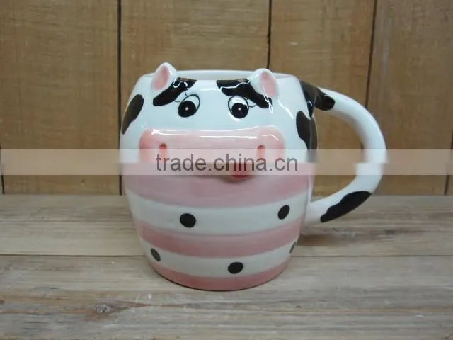 hot sale ceramic cute cow untensil tool holder forks spoon holder