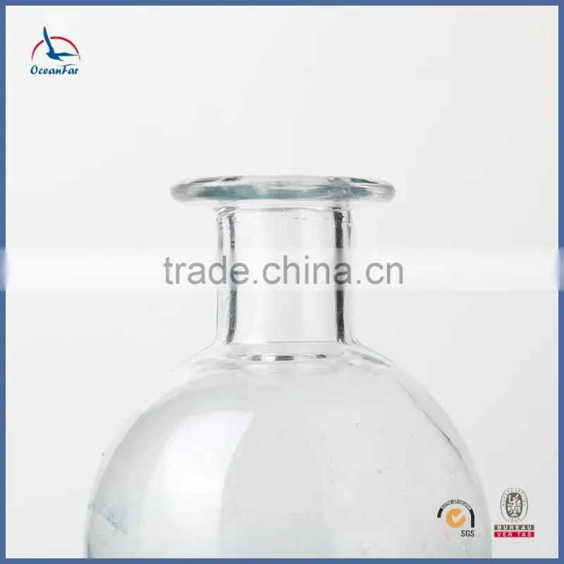 Best Selling Tall Large Color Glass Vase Recycled Frosted Cylinder Vases With Welt Top