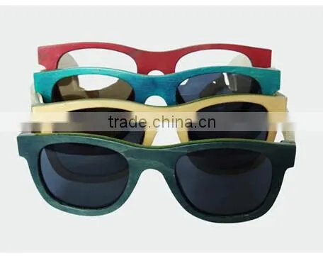 2014 custom handmade skateboard wood colored sunglasses