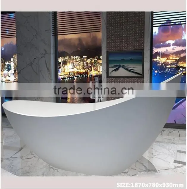 New design indoor portable massage bathtub cheap artificial stone freestanding bathtub,acrylic solid surface bathtub