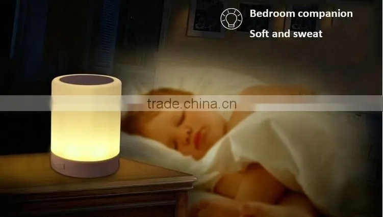 Touch Control Music Table Lamp Wireless Bluetooth Speaker with USB Charge Cable
