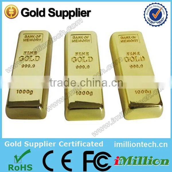 Gift golden bar Promotion Metal USB flash memory, Metal USB Stick, gift usb